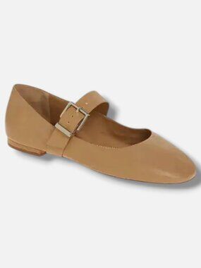 Cinq à Sept Women's Brown Sofia Mary Jane Flat Shoe Size 38